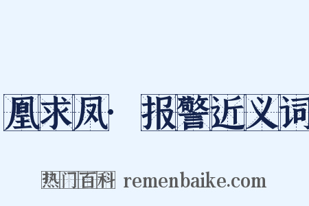 凰求凤·报警近义词是什么意思的图片